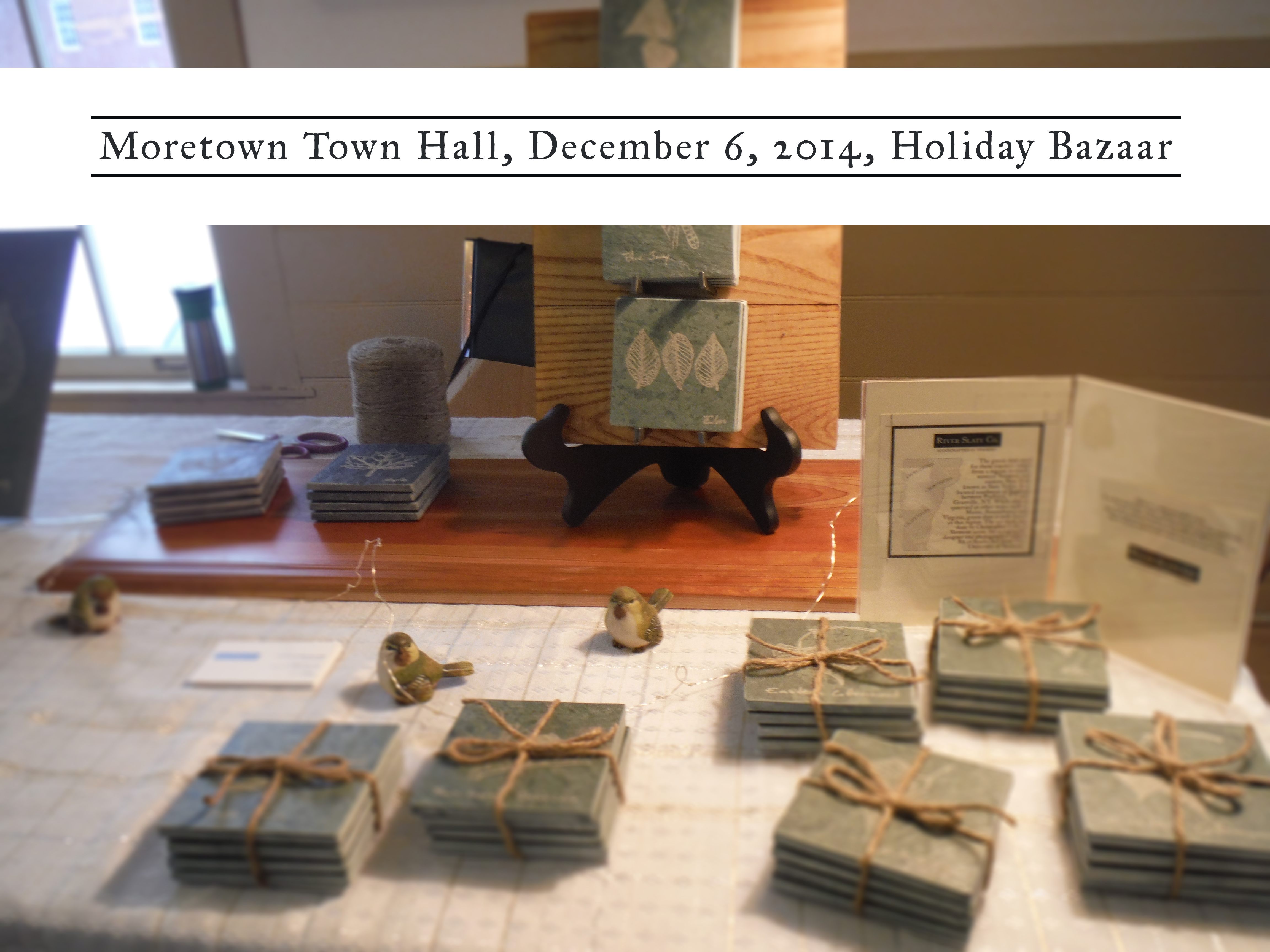 Setting up at craft fair in Moretown, Vt – River Slate Co.
